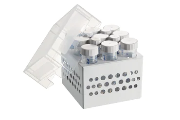 艾本德儲(chǔ)存盒 3 × 3, 可放置 9  個(gè) 50  mL 試管和 4  個(gè) 15  mL 試管，2  件，高 127  mm，5  英寸，聚丙烯材料，可耐受最低 -86  °C，高溫高壓滅菌，帶蓋子